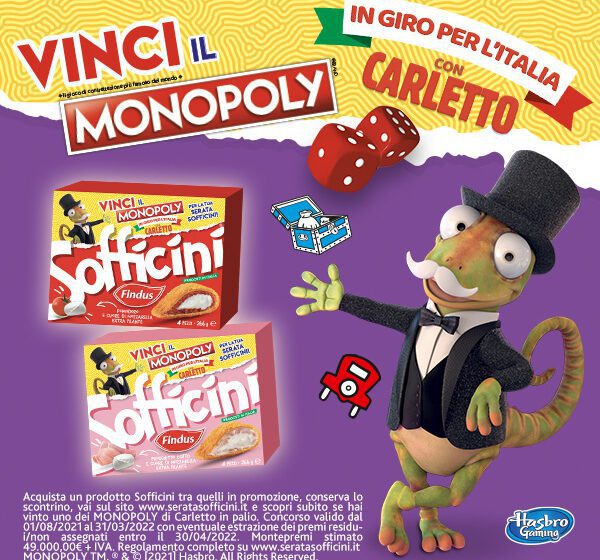  Sofficini, al via la consumer promo “In giro per l’Italia con Carletto”