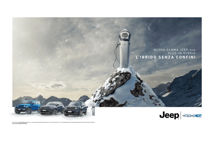  Jeep® 4xe protagonista della montagna nella nuova campagna OOH firmata da Leo Burnett Torino