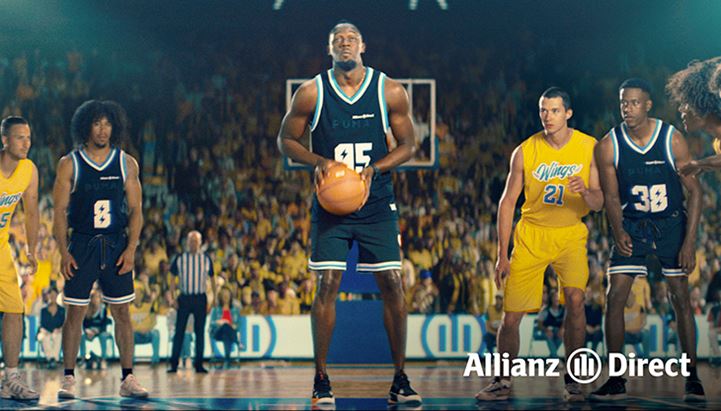  Usain Bolt è ancora il protagonista della campagna pubblicitaria di Allianz Direct
