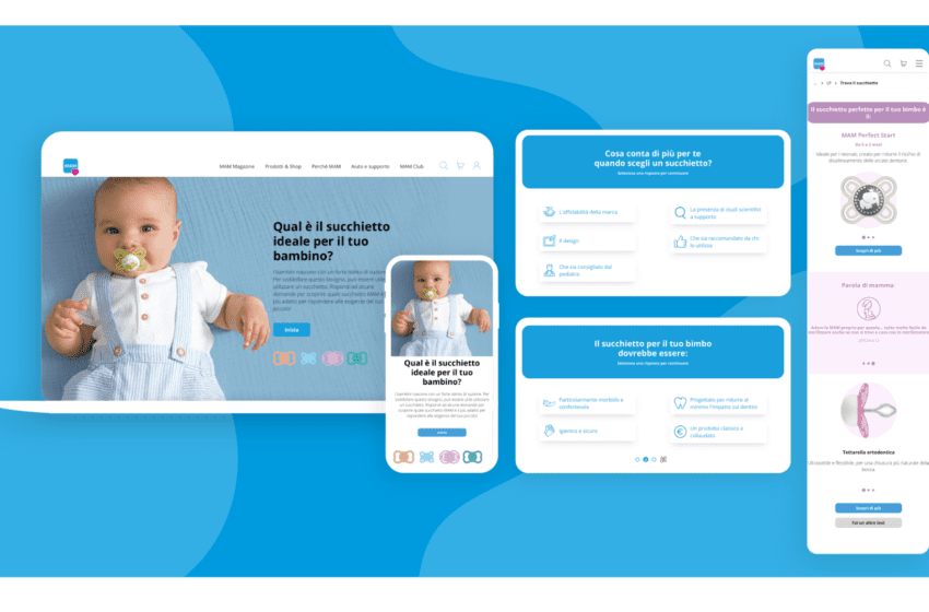MAM Baby Italia è online con il nuovo tool per scegliere il succhietto più adatto a ogni bambino. Firma Arc Leo Burnett