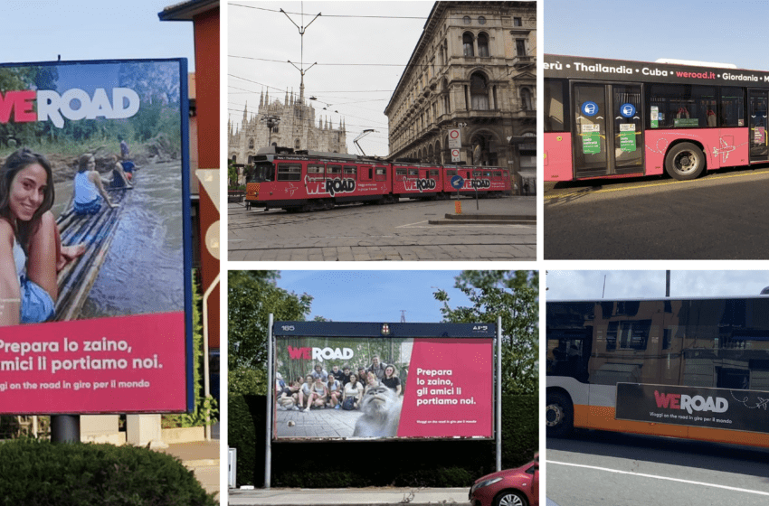  Weroad in out of home con una campagna nelle principali città italiane