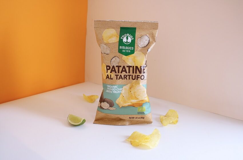  Probios rivoluziona gli snack: nuove patatine – 30% di sale, al tartufo e chips di verdure croccanti