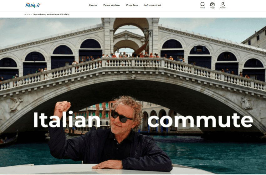 Renzo Rosso “veste l’Italia” sul sito ufficiale della Penisola. L’imprenditore è protagonista della campagna #Liveitalian di Enit