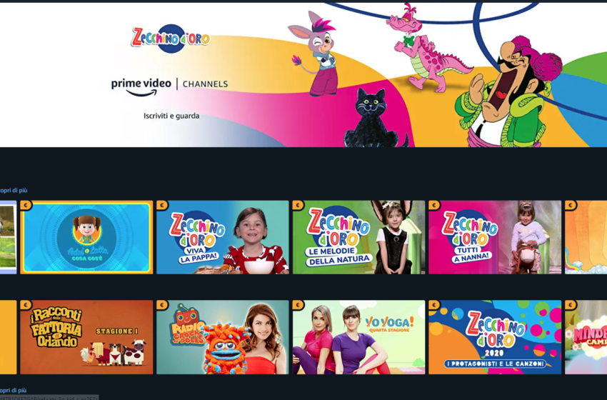 Zecchino d’Oro Channel al via su Prime Video Channels