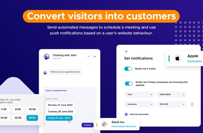  Userbot lancia Ovy for Sales, la piattaforma italiana B2B che aiuta le aziende a convertire gli utenti del sito in opportunità di business