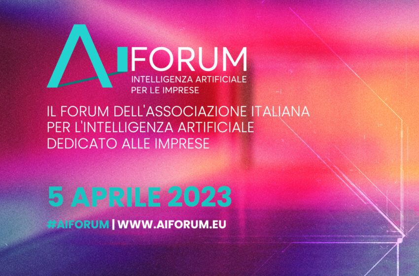  TUTTO PRONTO PER AI FORUM, IL 5 APRILE A MILANO