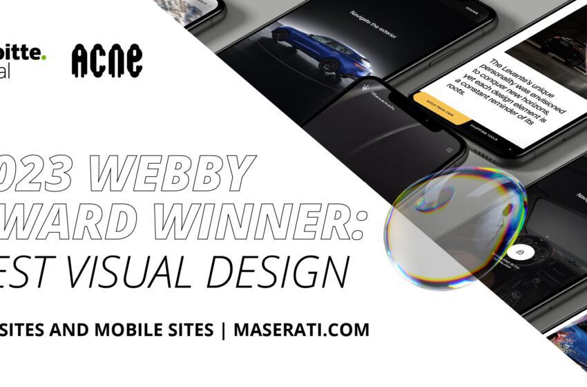  Deloitte Digital e ACNE celebrano insieme a Maserati la vittoria ai Webby Awards
