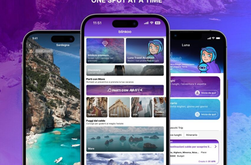  Itinerari di viaggio in 30 secondi con la app Travel “BLINKOO”