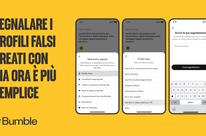 Bumble affronta il problema delle foto e dei video generati dall’AI aggiungendo una nuova funzione per segnalare i profili falsi